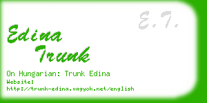 edina trunk business card